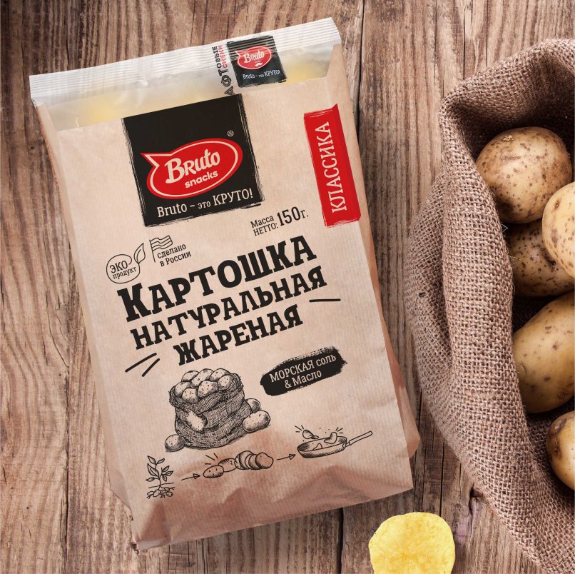 Картофель «Бруто» с солью 130 гр. в Липецке