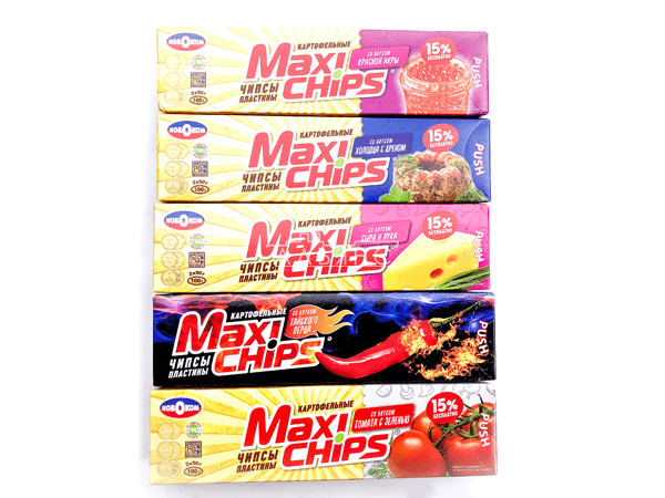 Чипсы "Maxi chips" ассорти 100 гр. в Липецке